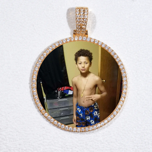 MEDIUM 3D CIRCLE CUSTOM PICTURE PENDANT