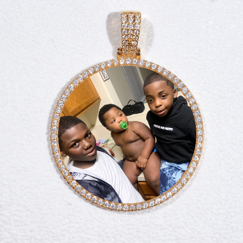 MEDIUM 3D CIRCLE CUSTOM PICTURE PENDANT