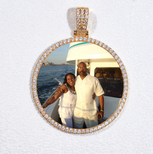 MEDIUM 3D CIRCLE CUSTOM PICTURE PENDANT