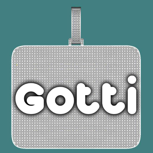 CUSTOM LETTER NECKLACE 3D BIG SQUARE