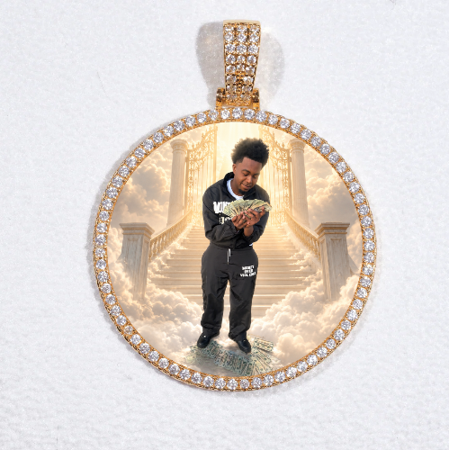 MEDIUM 3D CIRCLE CUSTOM PICTURE PENDANT