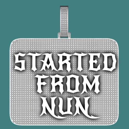 CUSTOM LETTER NECKLACE 3D BIG SQUARE