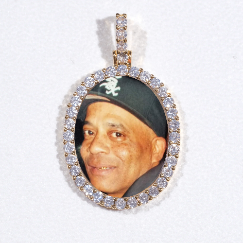 3D Oval Custom Picture Pendant
