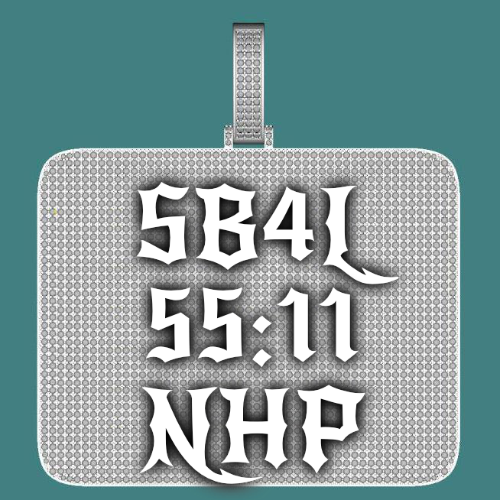 CUSTOM LETTER NECKLACE 3D BIG SQUARE
