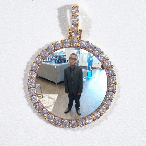 3D CIRCLE CUSTOM PICTURE PENDANT SMALL SIZE