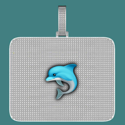 CUSTOM LETTER NECKLACE 3D BIG SQUARE