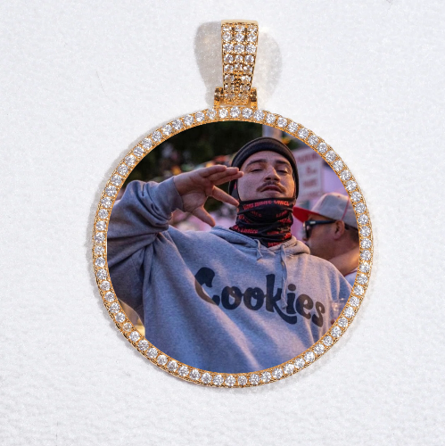 MEDIUM 3D CIRCLE CUSTOM PICTURE PENDANT