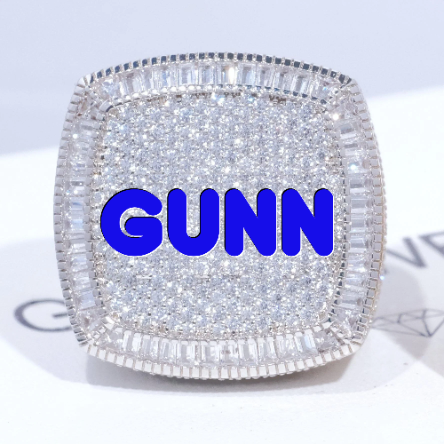 CUSTOM LETTER 3D ICED RING