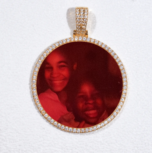 MEDIUM 3D CIRCLE CUSTOM PICTURE PENDANT