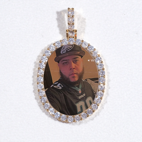 3D Oval Custom Picture Pendant