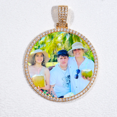 MEDIUM 3D CIRCLE CUSTOM PICTURE PENDANT