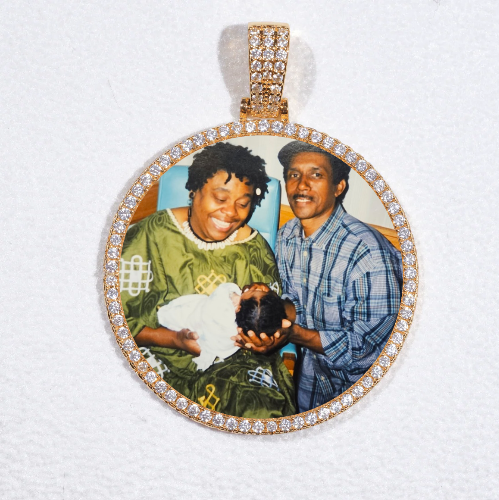 MEDIUM 3D CIRCLE CUSTOM PICTURE PENDANT