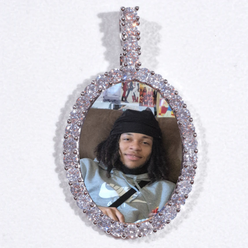Large 3D Oval Custom Picture Pendant