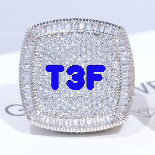 CUSTOM LETTER 3D ICED RING