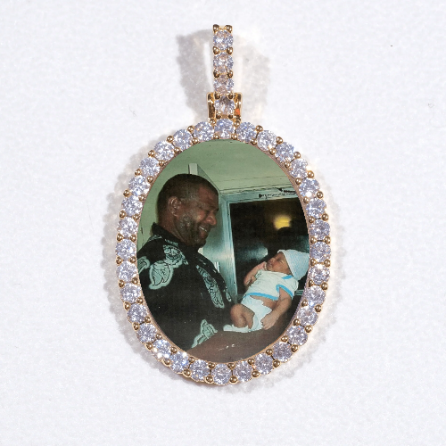 3D Oval Custom Picture Pendant