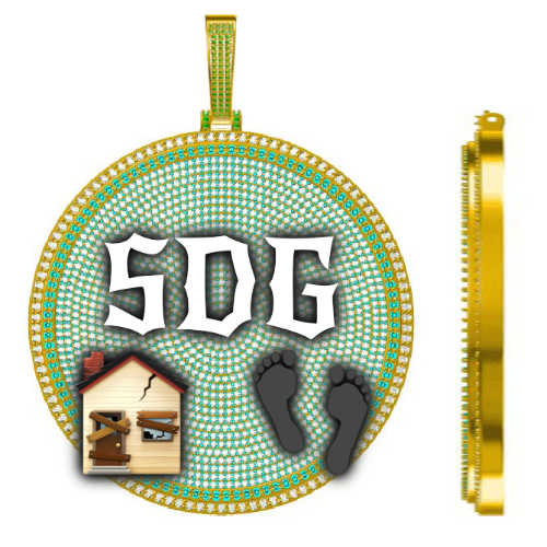 CUSTOM LETTER NECKLACE 3D BIG DISC