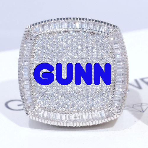 CUSTOM LETTER 3D ICED RING