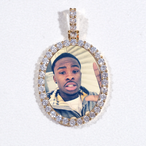 3D Oval Custom Picture Pendant