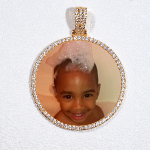 MEDIUM 3D CIRCLE CUSTOM PICTURE PENDANT