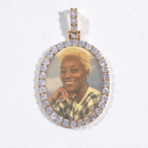 3D Oval Custom Picture Pendant