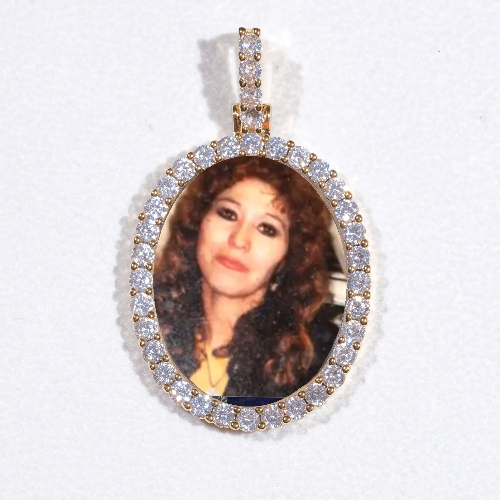 3D Oval Custom Picture Pendant