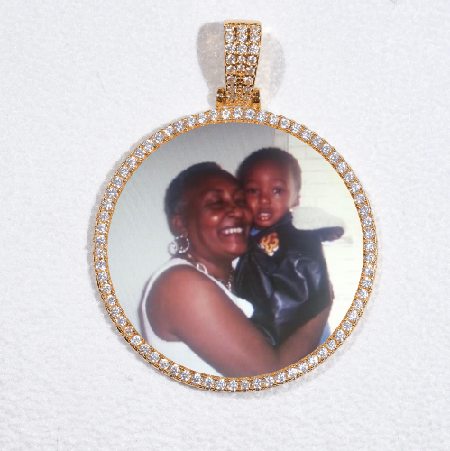 MEDIUM 3D CIRCLE CUSTOM PICTURE PENDANT