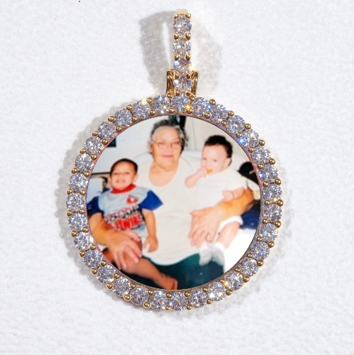 3D CIRCLE CUSTOM PICTURE PENDANT SMALL SIZE