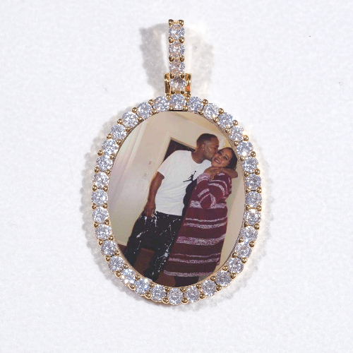 3D Oval Custom Picture Pendant