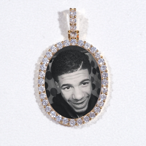 3D Oval Custom Picture Pendant