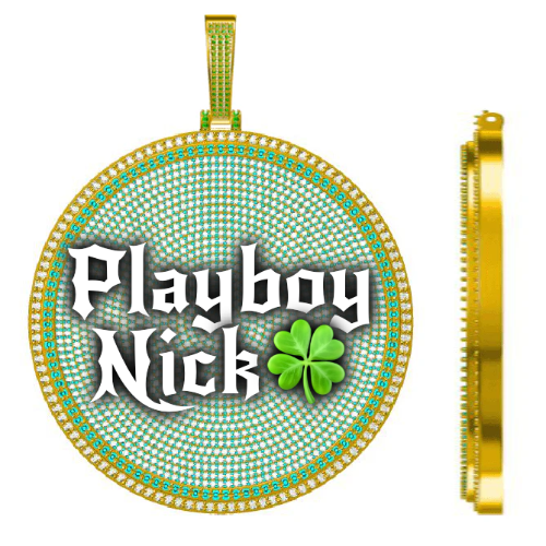 CUSTOM LETTER NECKLACE 3D BIG DISC