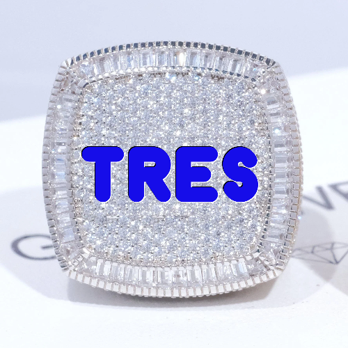 CUSTOM LETTER 3D ICED RING