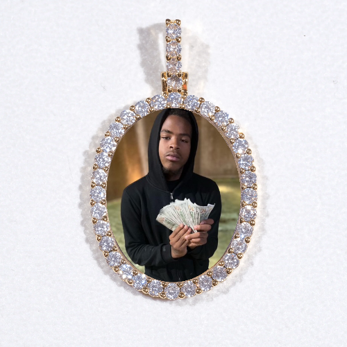 3D Oval Custom Picture Pendant