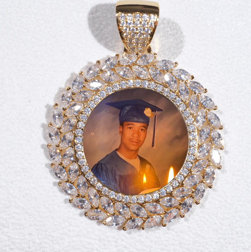 Large 3D Wheat Ear Custom Picture Pendant