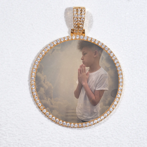 MEDIUM 3D CIRCLE CUSTOM PICTURE PENDANT
