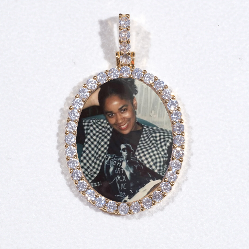 3D Oval Custom Picture Pendant