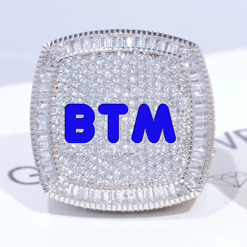 CUSTOM LETTER 3D ICED RING