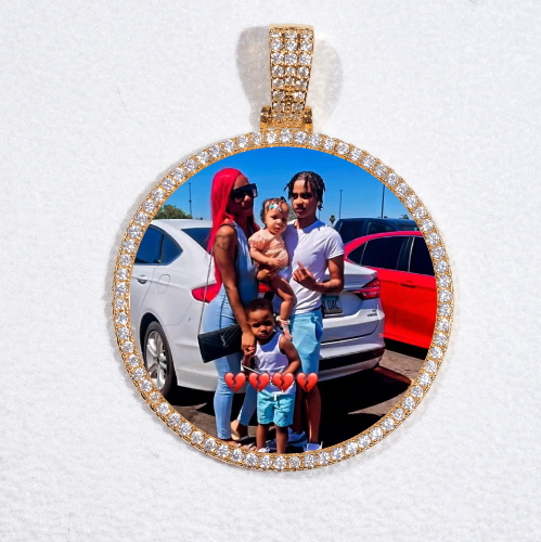 MEDIUM 3D CIRCLE CUSTOM PICTURE PENDANT