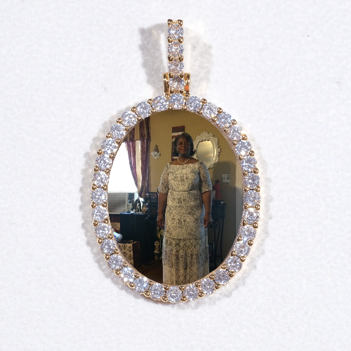 3D Oval Custom Picture Pendant