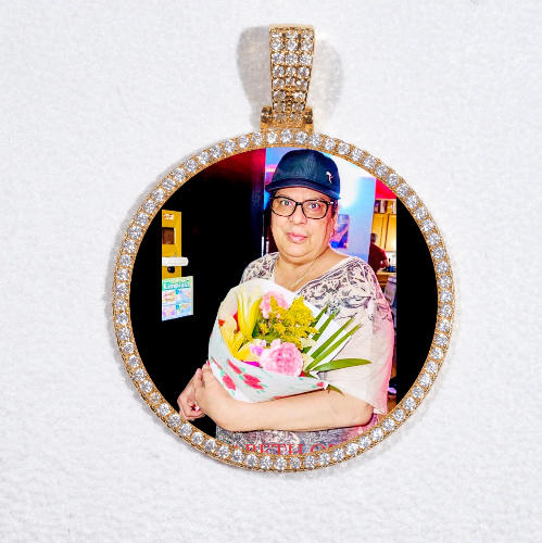 MEDIUM 3D CIRCLE CUSTOM PICTURE PENDANT