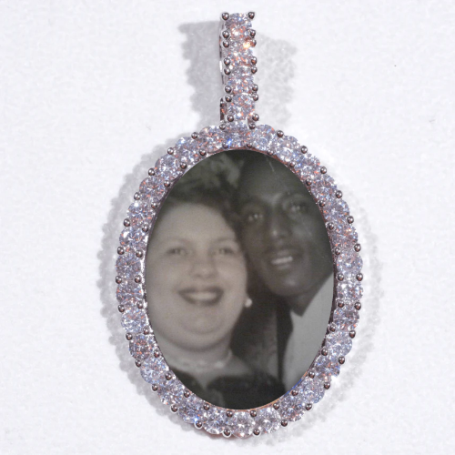 Large 3D Oval Custom Picture Pendant