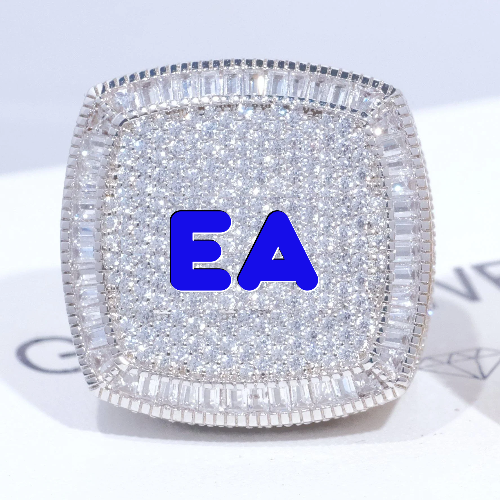 CUSTOM LETTER 3D ICED RING