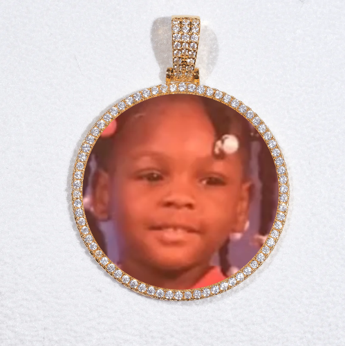 MEDIUM 3D CIRCLE CUSTOM PICTURE PENDANT