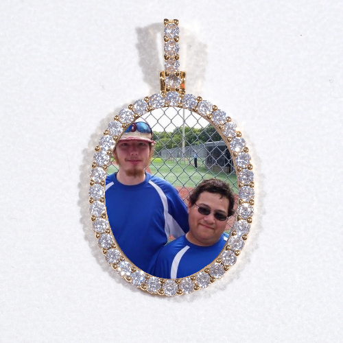 3D Oval Custom Picture Pendant