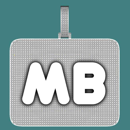CUSTOM LETTER NECKLACE 3D BIG SQUARE