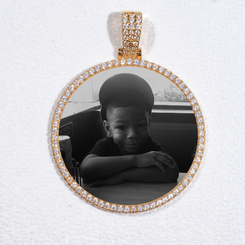 MEDIUM 3D CIRCLE CUSTOM PICTURE PENDANT