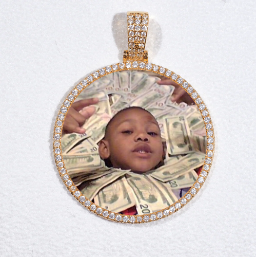 MEDIUM 3D CIRCLE CUSTOM PICTURE PENDANT