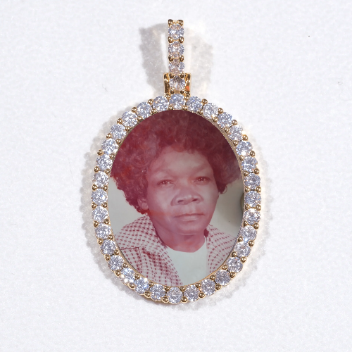 3D Oval Custom Picture Pendant