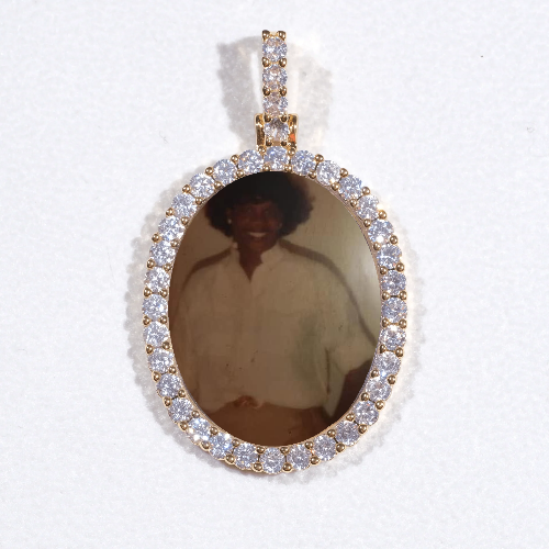 3D Oval Custom Picture Pendant