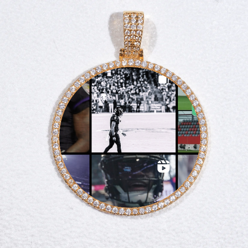 MEDIUM 3D CIRCLE CUSTOM PICTURE PENDANT