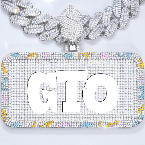 CUSTOM LETTER NECKLACE 3D COLORFUL SQUARE